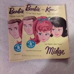 Rare Vintage Barbie And Ken Teen-age Fashion Model Books
