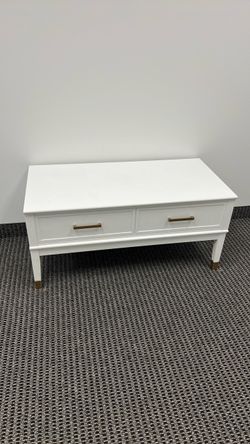 White Coffee Table with Storage