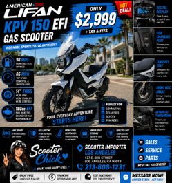 🛵🔥 AMERICAN LIFAN KPV 150 EFI – ONLY $2,999 + TAX & FEES! 🔥🛵