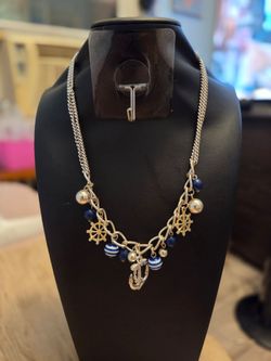 Silver Nautical Charm Necklace