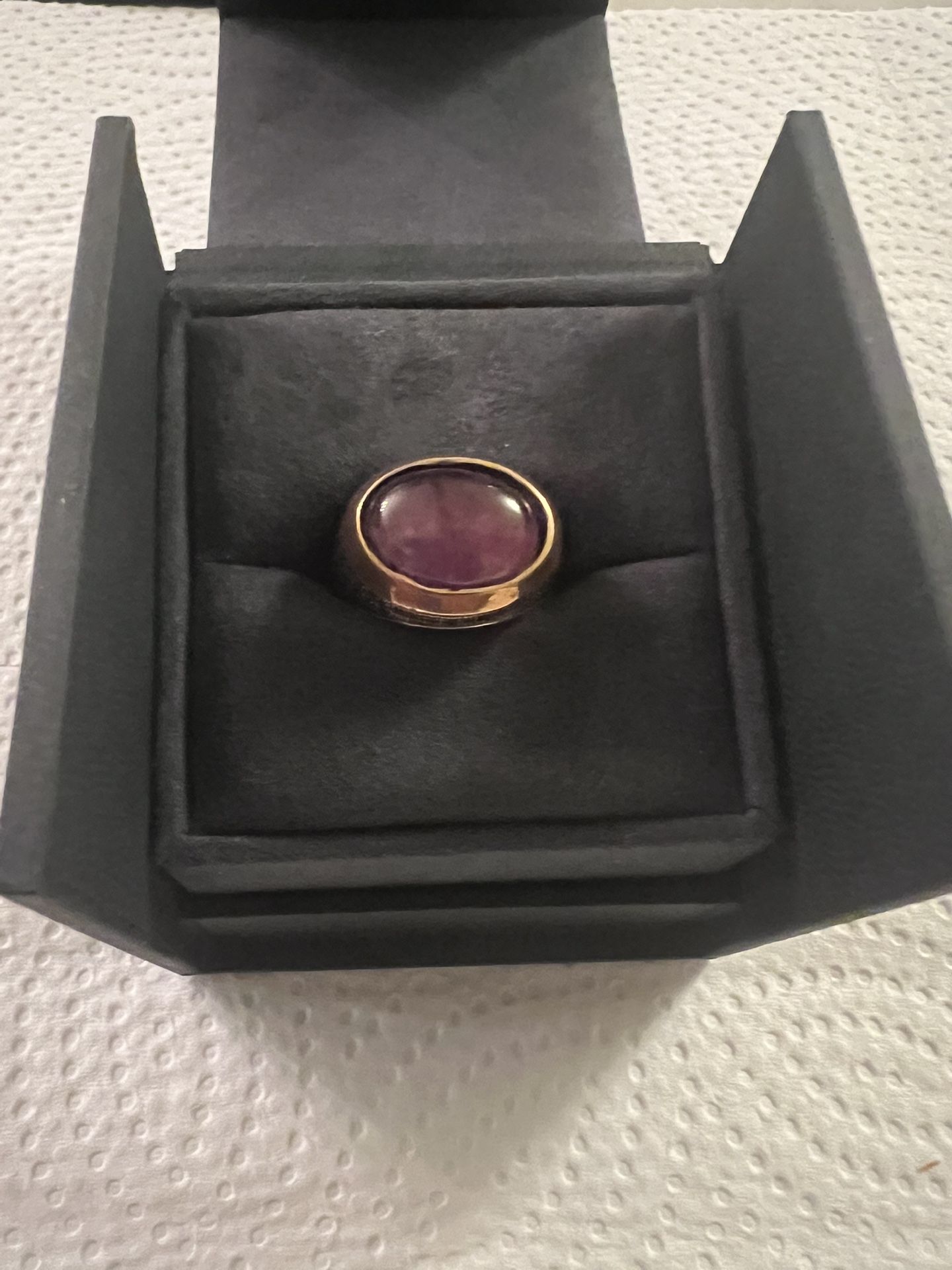 AMETHYST & BOSS Silver Ring With Black Diamonds 