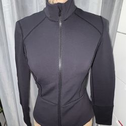 Lululemon Athletica Black Peplum Jacket size 6