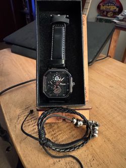 New KUN Anchor Black Chronograph Analog Watch Set