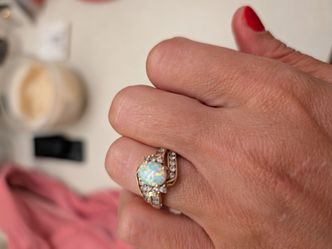 Opal and Diamond Ring