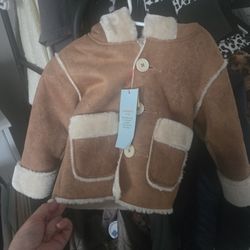 Brand New- Cat&Jack ,Brown Coat  Size 12months 