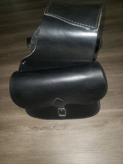 Leather Saddle Bags NEW Black Saddle Bags For Trail Rides 