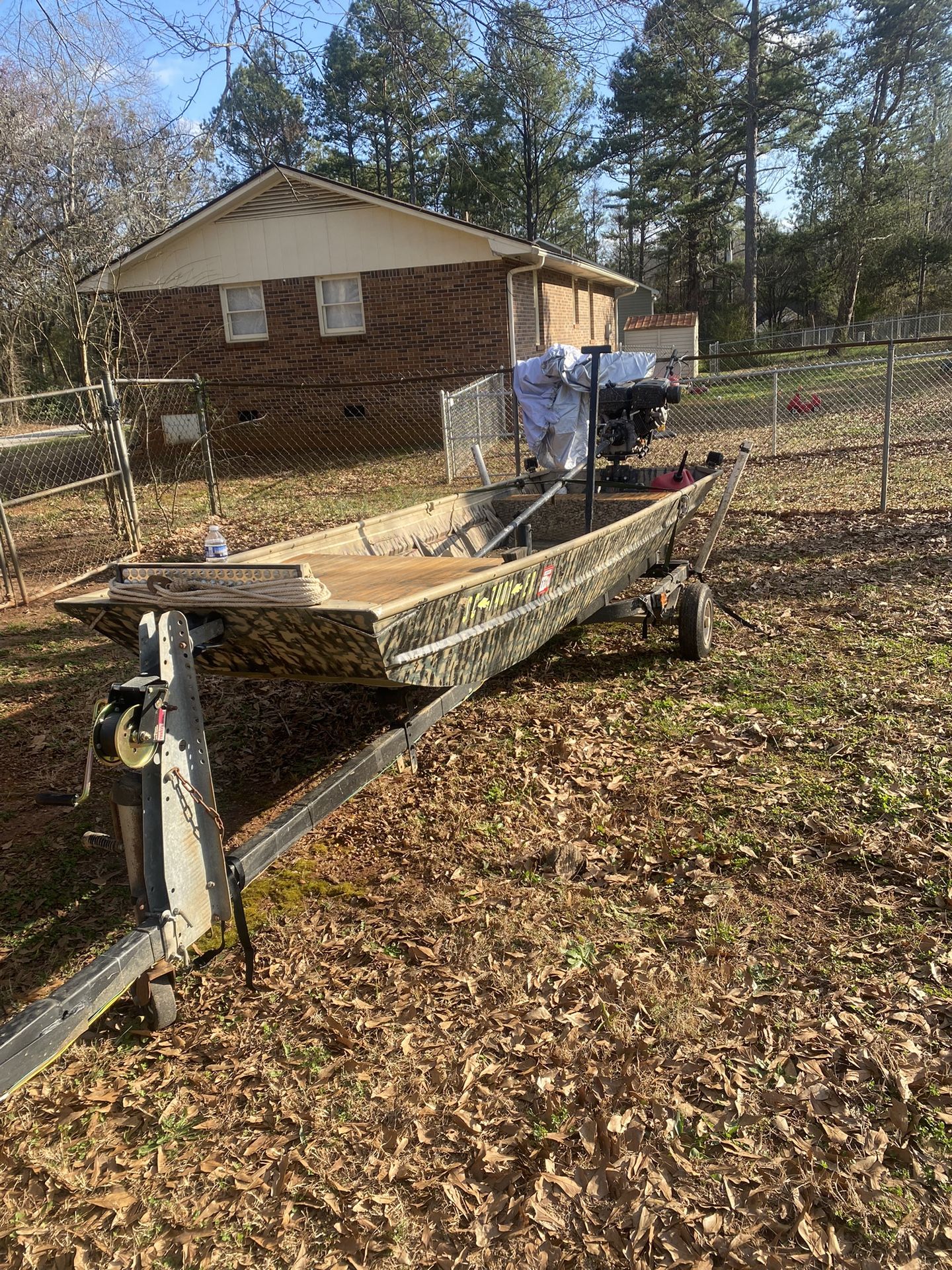 Alumacraft Duck Boat 18hp Mud Motor