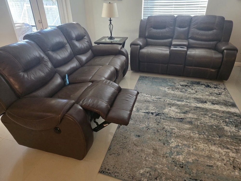Power Reclining Sofa And Love Chair 