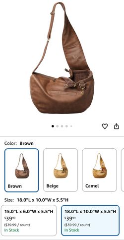 Noah & Paw Dog Sling Carrier for Small Dogs 5-18lb, Dog Sling for Small Dogs and Cats, Dog Carrier with Adjustable Padded Strap, Vegan Leather Lined w