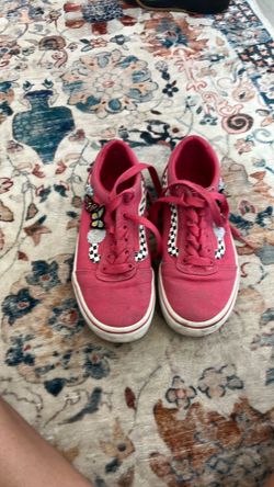 Pink vans with butterflies for girls