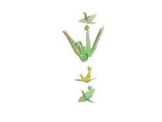 Whimsical Origami Cranes With Wishing Stars 