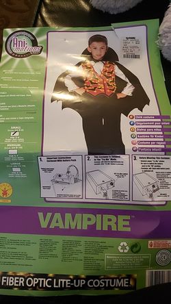 Boys size 4-6 vampire costume