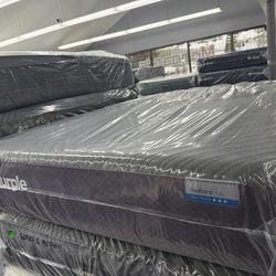 QUEEN SIZE PURPLE RESTORE PLUS MATTRESS & BOX SPRING BED SET