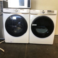 Samsung He Front Load Washer And New Open Box Samsung Gas Dryer Set With Steam And Drying Rack 