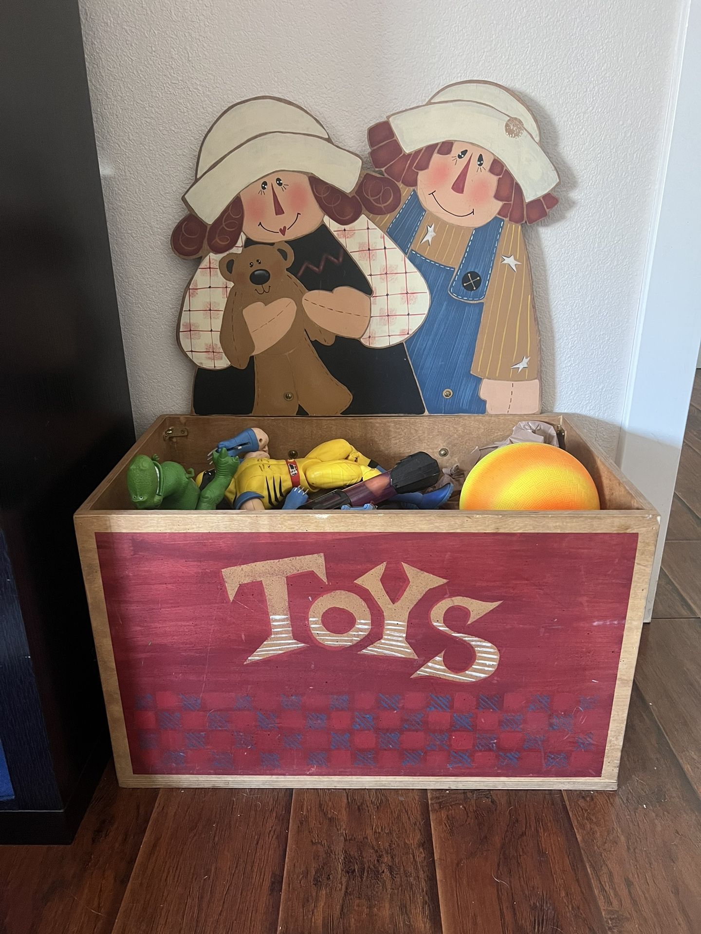 Raggedy Ann And Andy Toy Chest Box