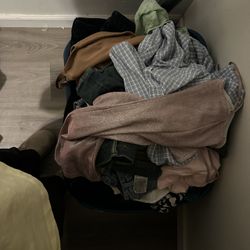 bin of clothes