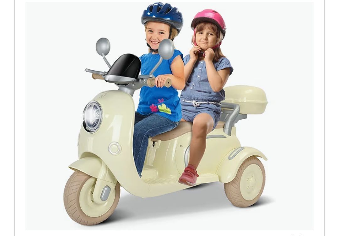 2Seats mini electric motorcycle 12 v kids ride on electric ride on scooter