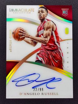 2015 Panini Immaculate D'Angelo Russell Rookie RC On Card Auto /99 Ohio State