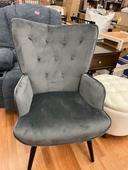 Soft Velvet Accent Chair, Upholstered Arm Chair