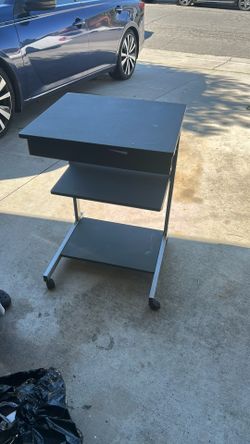 Rolling Laptop Cart With Storage