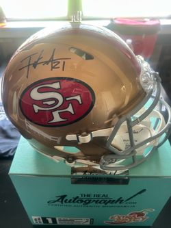 49ers Frank Gore signed helmet