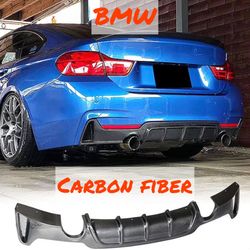 New🔥 MCARCAR KIT Carbon Fiber Rear Diffuser 2014-2020 BMW 4 Series F32 F33 F36 M Sport Lower Bumper Lip Spoiler Body Kit 