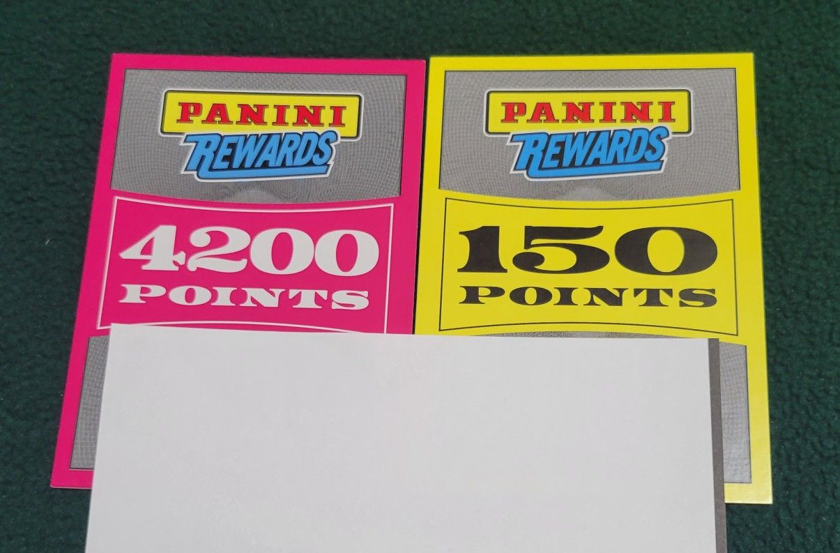 UNUSED PANINI REWARDS POINTS 4350 (4200 AND 150 CARDS)
