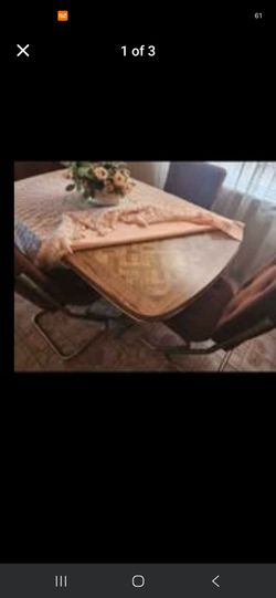 Vintage 1980 s Dining Set with 4 chairs