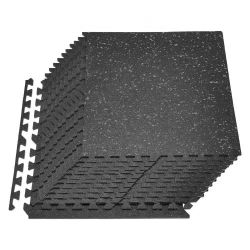 422^Puzzle Exercise Mat, 24 PCS Fitness Equipment Mats, 24 x 24 x 0.4 in, High-Density EVA Foam Mats Set, Interlocking Rubber Soft Tiles, Protective F