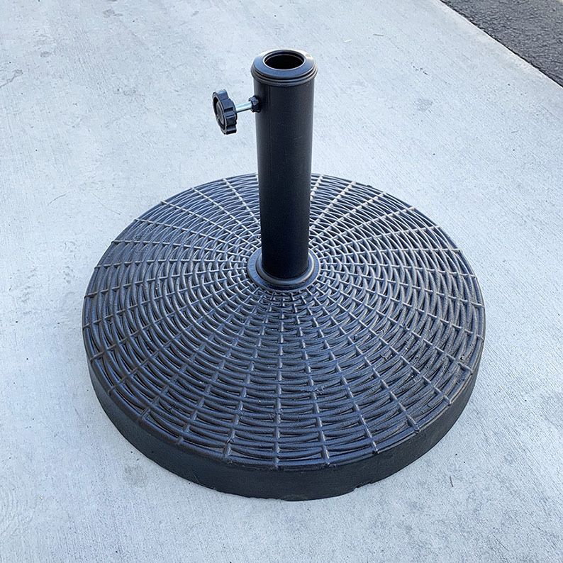 New in box $40 Heavy Patio Umbrella Base 20” Round Stand Outdoor Garden Market, Weight 55lbs