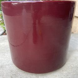 Gainey ceramics pot, Red