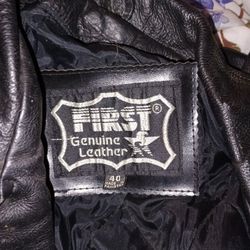 Rare Vintage FIRST Genuine Leather Biker Jacket Men’s Size 40 (THINSULATE)