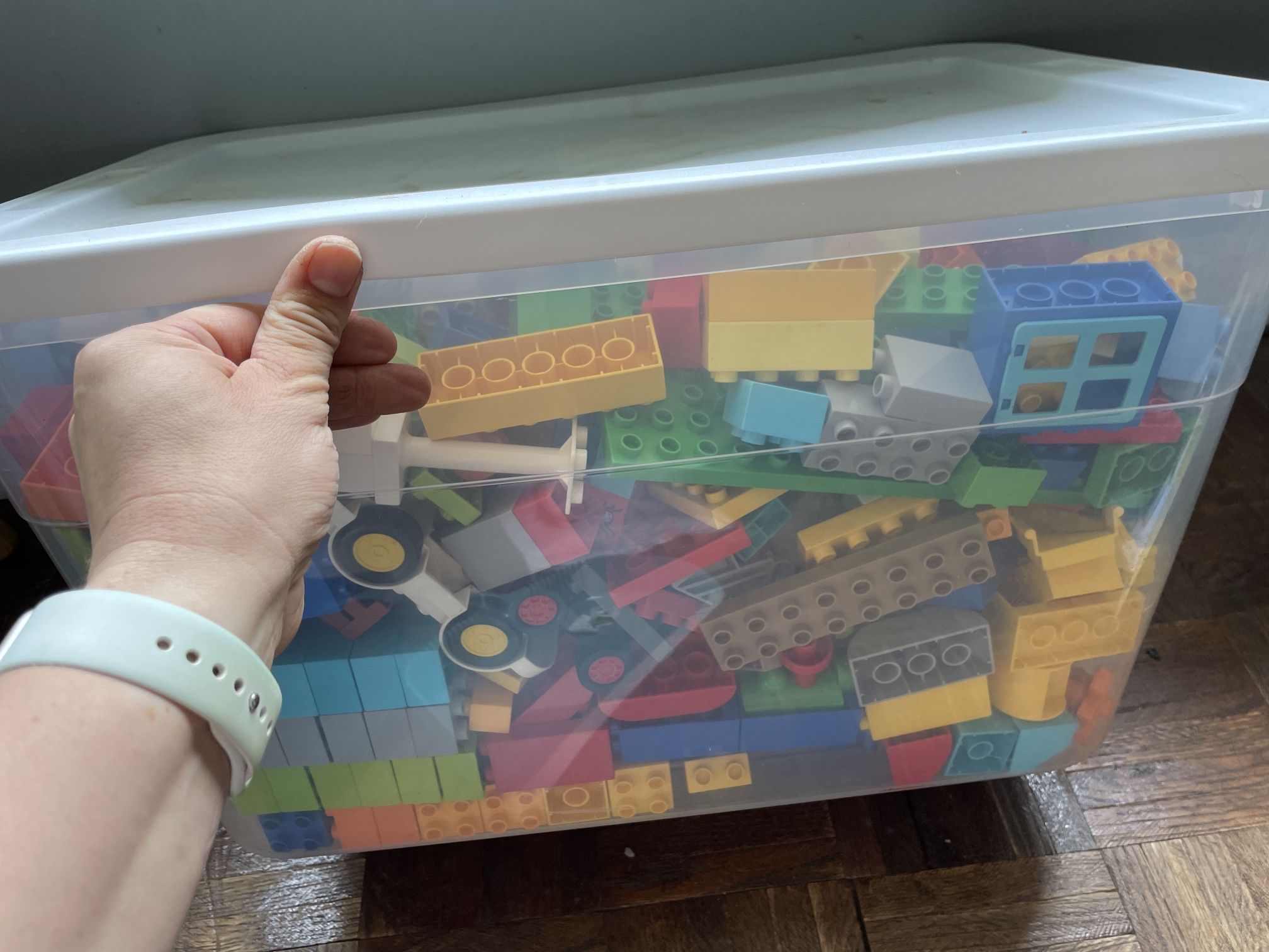 Large Tub Full of Duplo Legos