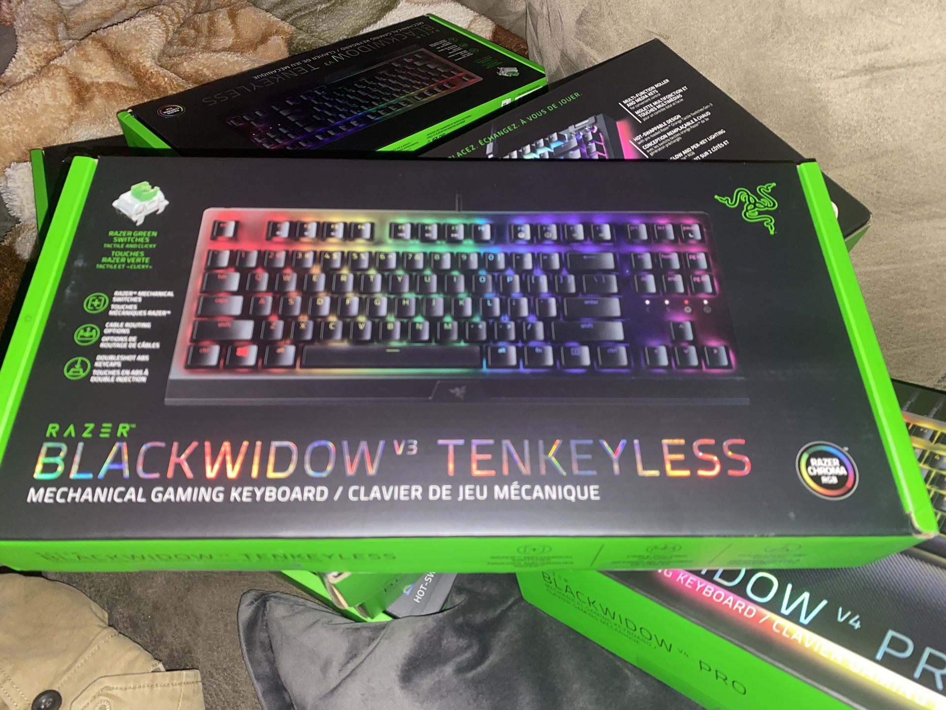 Razer BlackWidow V3 Tenkeyless Compact Mechanical Gaming Keyboard - Green Switch