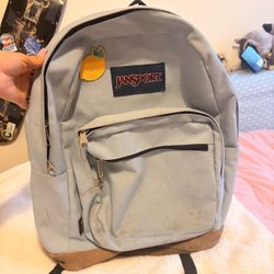 JanSport Backpack Gray with Suede Bottom
