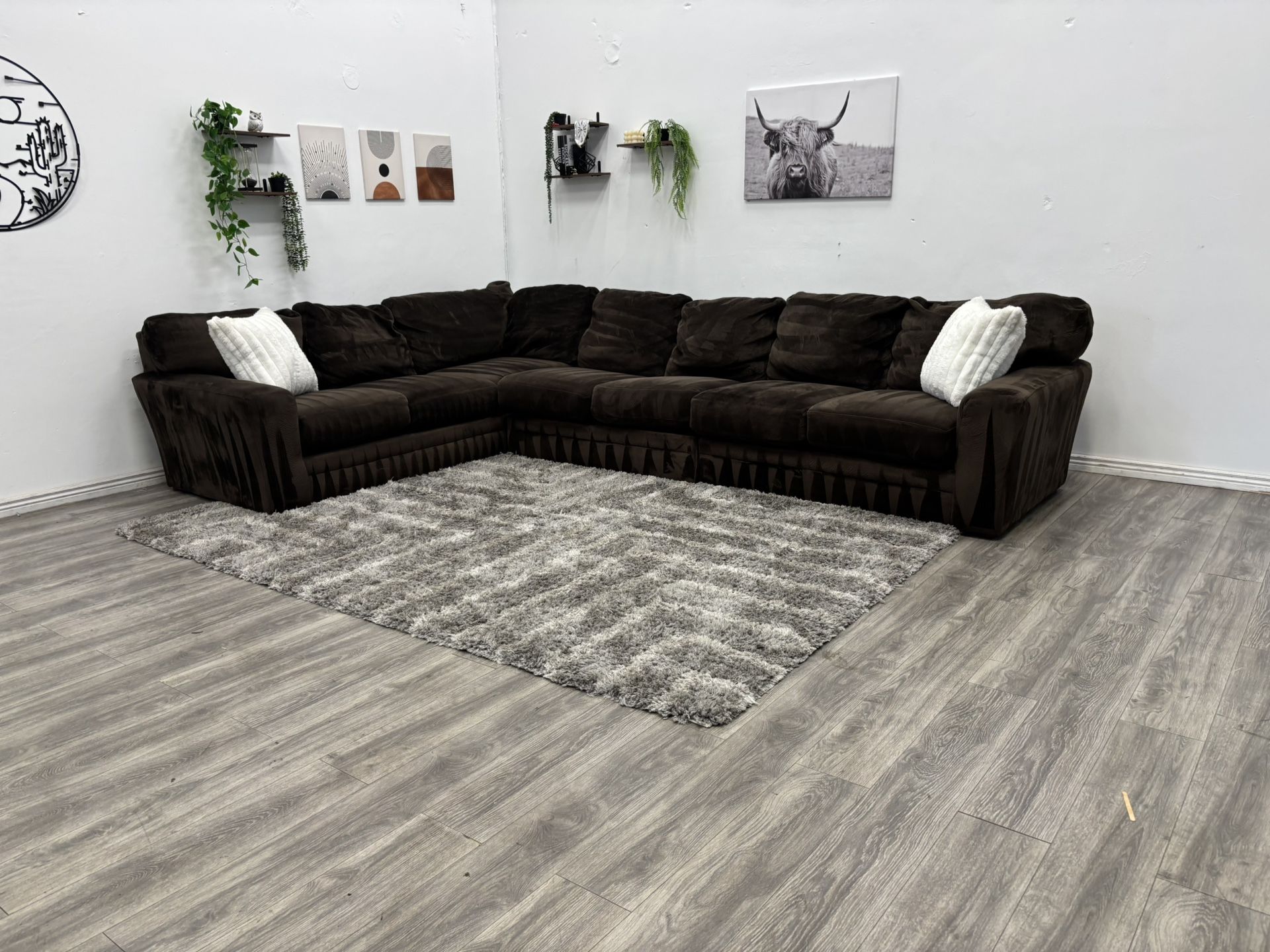 Brown Sectional Couch - Free Delivery