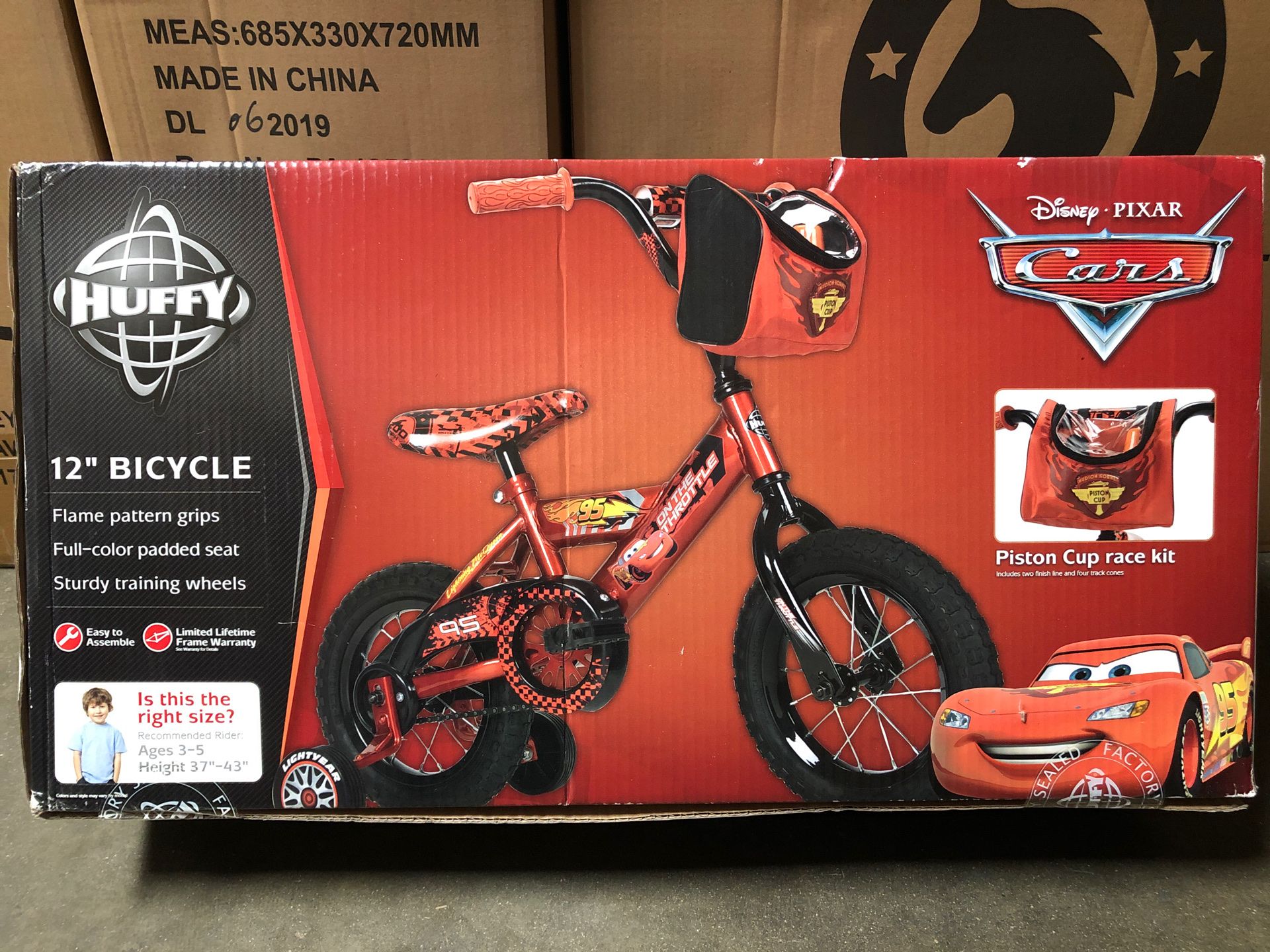 Brand New Disney CARS McQUEEN 12 Inch Bike with Training Wheels $48