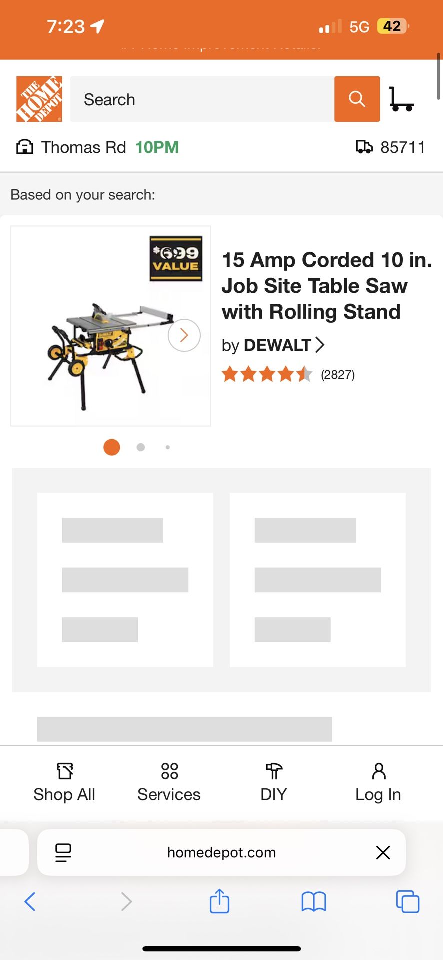 Dewalt Table Saw (Read Description)