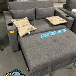 Grey Couch With Two Cup Holders New Convertible Sofa 