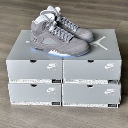Air Jordan 5  Retro - Wolf Grey - Men’s 9, 9.5, 10, 11