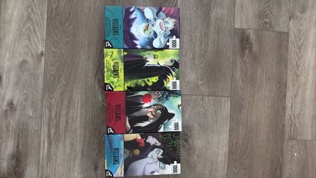 4 pack Disney Villains 1000 pc puzzles