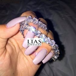 New 18k White Gold Tennis Bracelet 