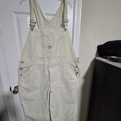 Overalls - Cream/Off-White Twill, Farmhouse Chic