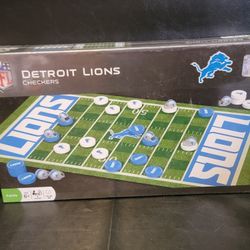 Officially Licensed NFL Detroit Lions Checkers Board Game - Ages 6+