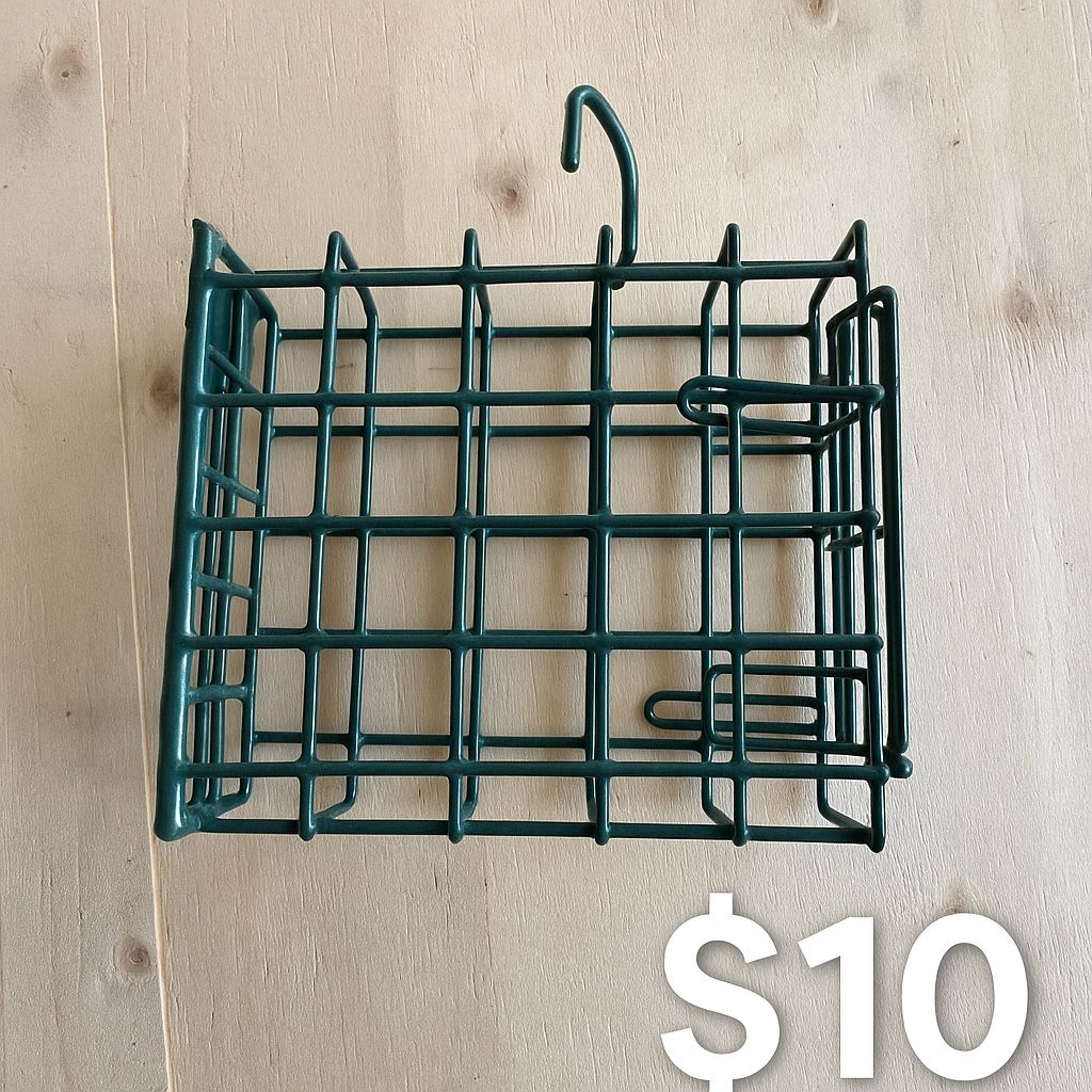 Suet Bird Feeder Cage – Metal Hanging Feeder for Wild Birds
