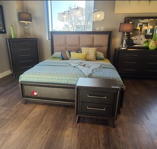 Brand New! 7pc Queen/king Bedroom Set 😍/ Take it home with $39down/Hablamos Español Y Ofrecemos Financiamiento 🙋