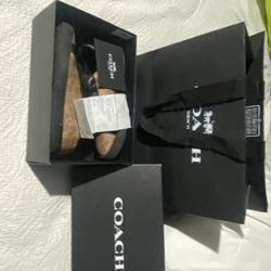 Tan Black Coach Shoes pleaseee someone get these off me soon as possible 