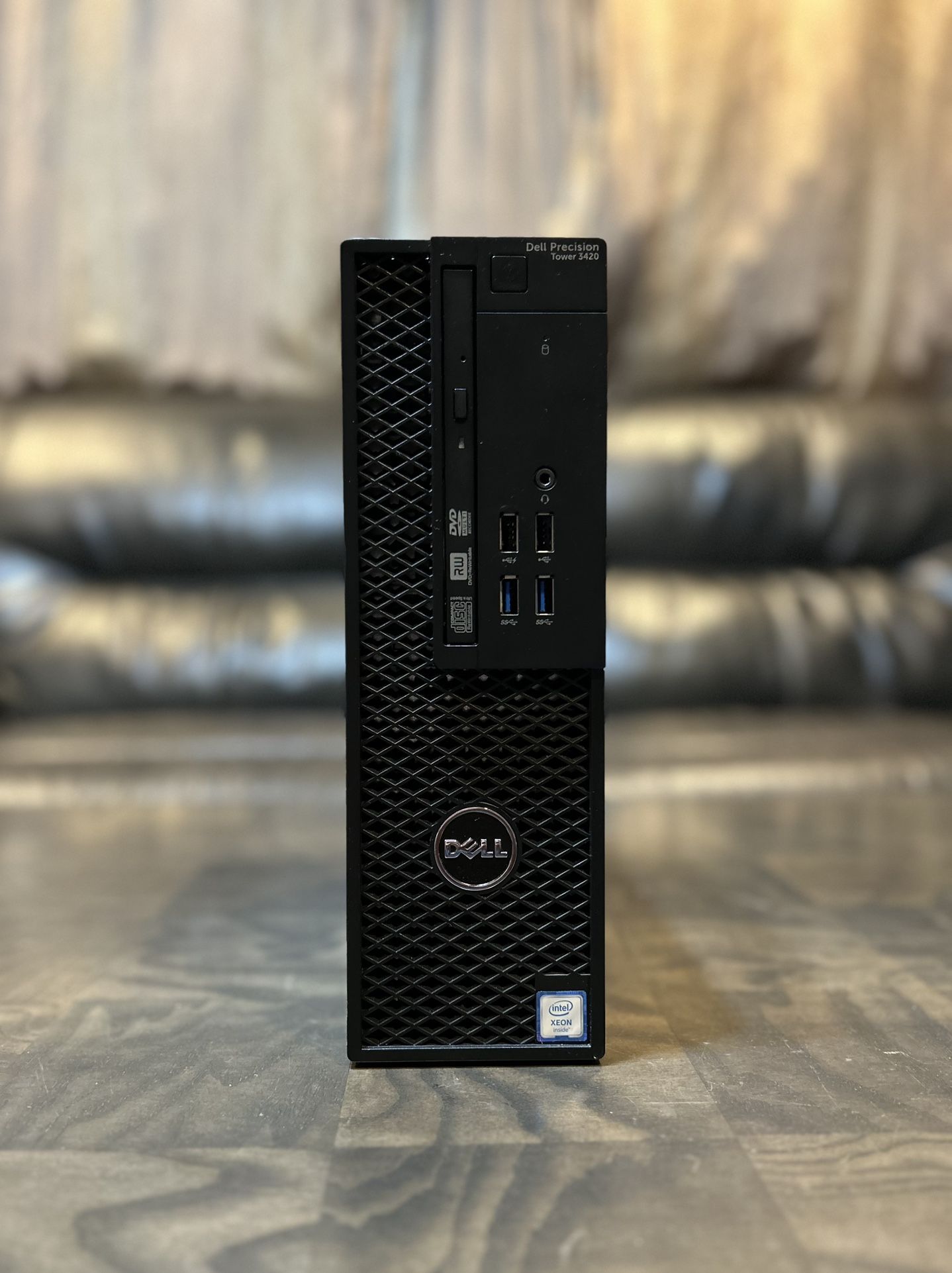 DELL Precision Tower 3420 Intel Xeon 16GB RAM 1TB SSD 2GB GPU Windows 11 dual display desktop computer