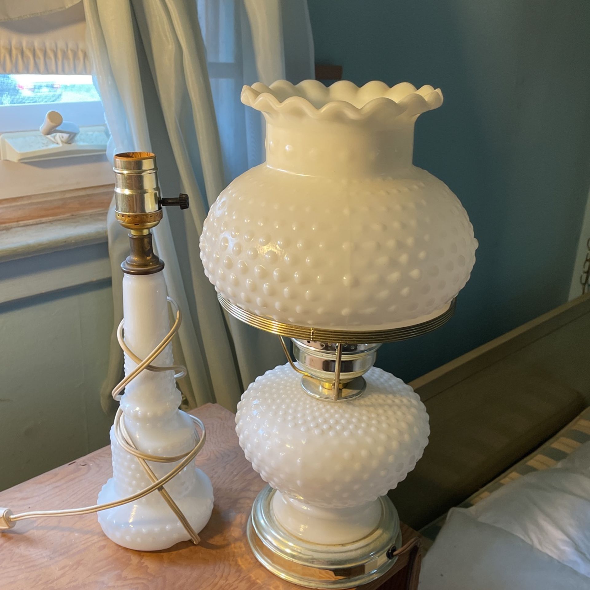 Vintage Lights  Milk Glass