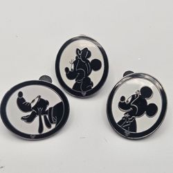 Lot Of 3 2007 Hidden MICKEY Silhouette Trading Pins